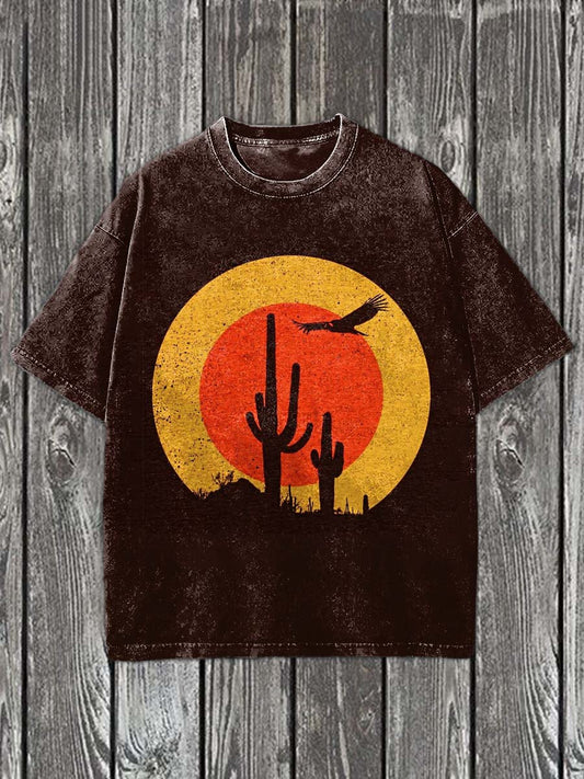 Desert Print Casual bomull T-shirt